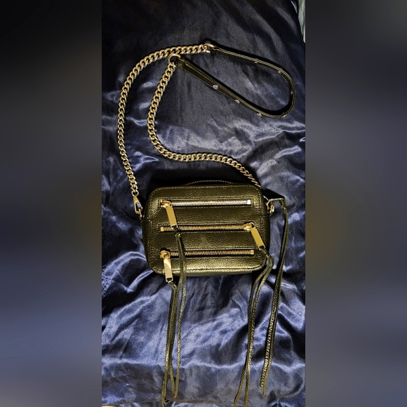 Rebecca minkoff 4 zip convertable crossbody bag in black - Picture 1 of 4